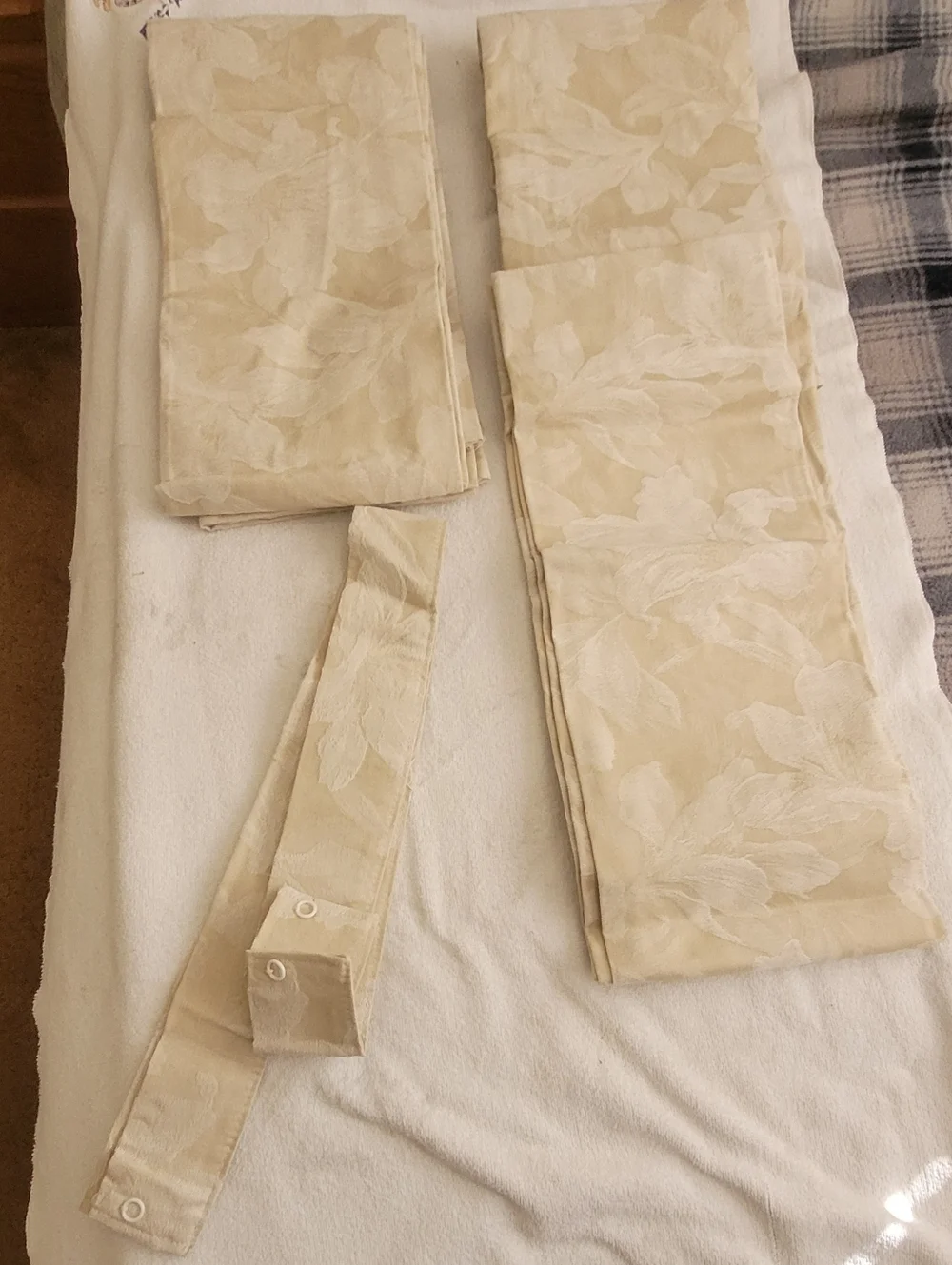 Vintage JC Penney Drapes Cream (2) Panels 80x84